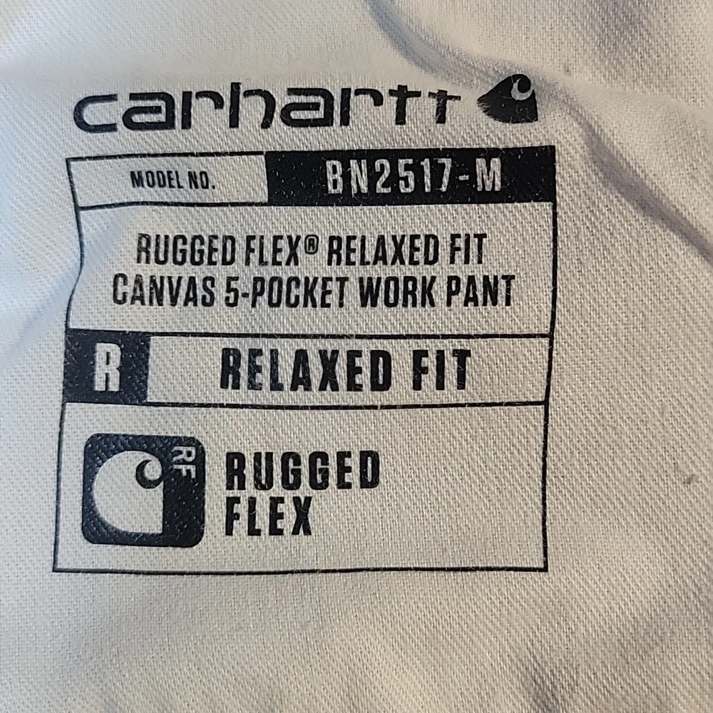 Carhartt Men's Khaki Canvas Flex Relaxed Fit Jeans‎ 38/30